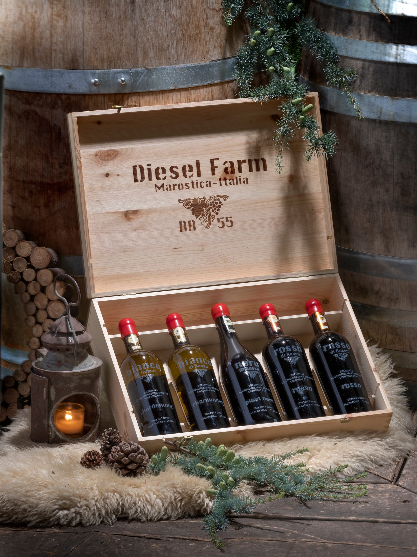 Cassetta 5 vini Bianco Nero Rosso